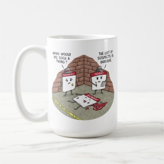 Cas de la tasse de café de la bande dessinée du (Gauche)