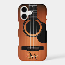 Cas de l'iPhone X de monogramme de guitare