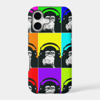 Cas de téléphone d'art de bruit de singe de hanche
