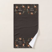 Cas Foxes with customizable text (Serviette à main)