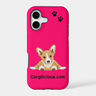 Cas rose de l'iPhone 5 de chiot de corgi