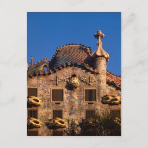 Casa Batilo, Gaudi-architectuur, Barcelona, Briefkaart