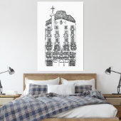 Casa Batllo Gaudi (Barcelona) Canvas Afdruk (Insitu (Slaapkamer))