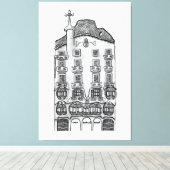 Casa Batllo Gaudi (Barcelona) Canvas Afdruk (Insitu (Houten vloer))