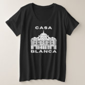 Casa Blanca, het Witte Huis Grote Maat T-shirt (Design voorkant)
