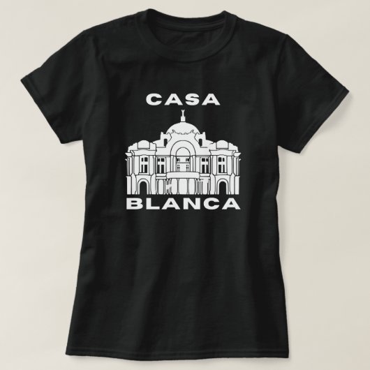 Casa Blanca, het Witte Huis T-shirt (Design voorkant)