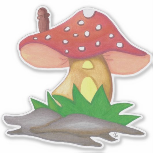 Casa de Cogumelo Sticker (Voorkant)