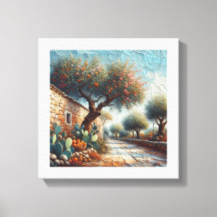 Casa di Campagnia Siciliana 1 van 3 Canvas Afdruk