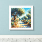 Casa di Campagnia Siciliana 2 van 3 Canvas Afdruk (Insitu (Houten vloer))