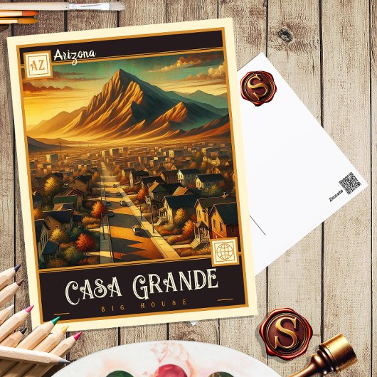 Casa Grande, Arizona | Carte postale Vintage