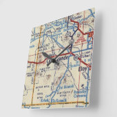 Casa Grande AZ Map Vierkante Klok (Hoek)