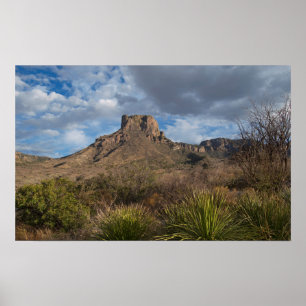 Casa Grande Peak, Chisos Basin, Big Bend Poster