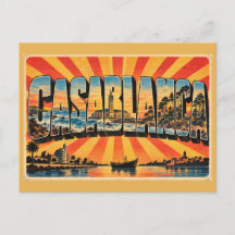 Casablanca Kustmoskee Art Deco Vintage Reizen 