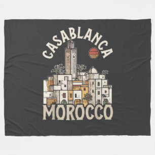 casablanca maroc fleece deken