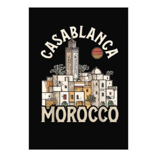 casablanca maroc foto afdruk