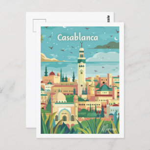 Casablanca Marokko  bekende reisplaats Briefkaart