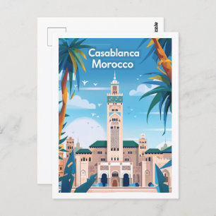 Casablanca Marokko  bekende reisplaats Briefkaart