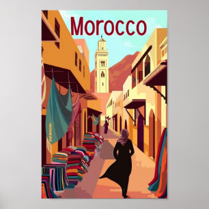 Casablanca Marokko  bekende reisplaats Poster