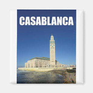 Casablanca Marokko Hassan II Moskee, waarvan gezeg Magneet