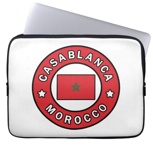 Casablanca Marokko Laptop Sleeve (Voorkant)