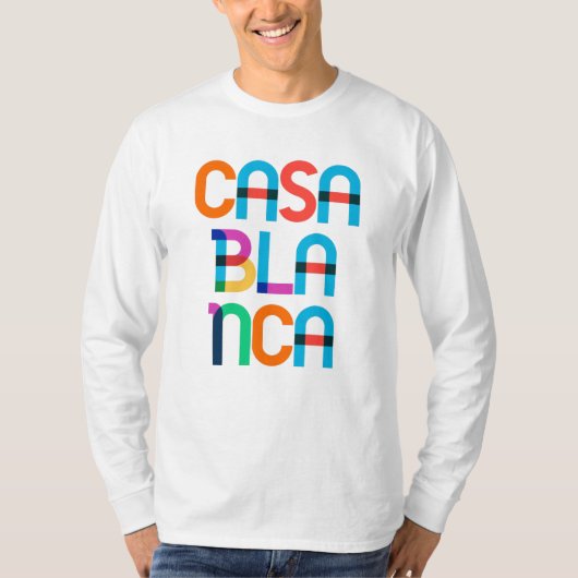Casablanca Marokko Pop Art Letters T-shirt (Voorkant)