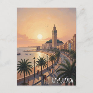 Casablanca Marokko Reizen Briefkaart