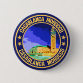 Casablanca Marokko Ronde Button 5,7 Cm (Voorkant)