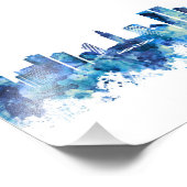 Casablanca Marokko Skyline Blue Foto Afdruk (Hoek)