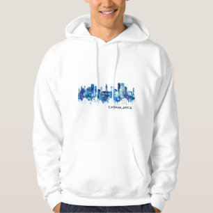 Casablanca Marokko Skyline Blue Hoodie