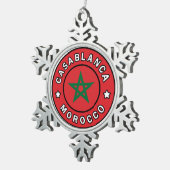 Casablanca Marokko Tin Sneeuwvlok Ornament (Rechts)