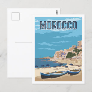 Casablanca Marokko Travel Place Illustratie Briefkaart