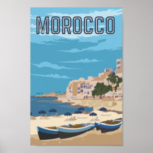 Casablanca Marokko Travel Place Illustratie Poster