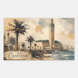 Casablanca Marokko Vector Sticker Hassan II-mosk