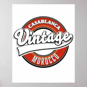 Casablanca Marokko Vintage logo Poster