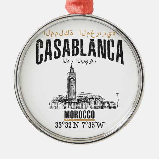 Casablanca Metalen Ornament (Voorkant)