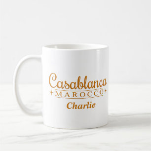 Casablanca nom personnalisé tasses
