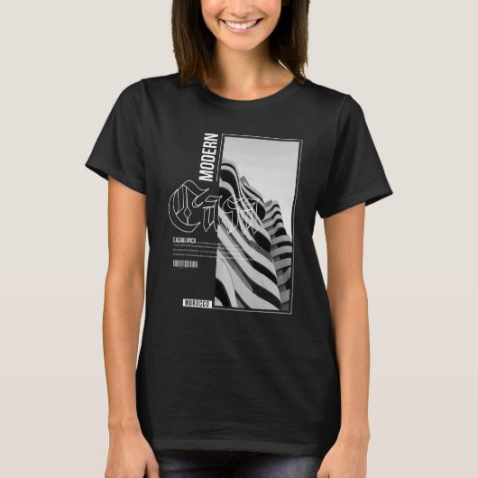 Casablanca Stad Moderne Mooie Architectuur 1 T-shirt (Voorkant)