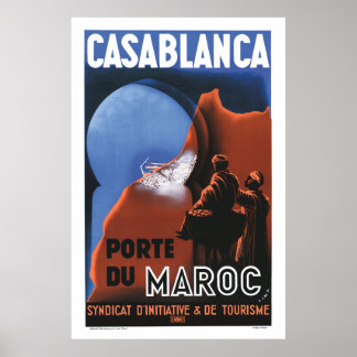 Casablanca Travel Poster
