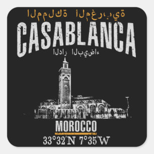 Casablanca Vierkante Sticker