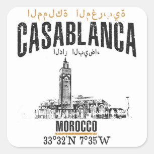Casablanca Vierkante Sticker