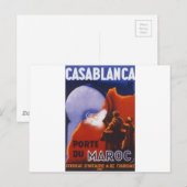 Casablanca Vintage Travel Briefkaart (Voorkant / Achterkant)