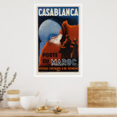 Casablanca Vintage Travel Poster (Keuken)