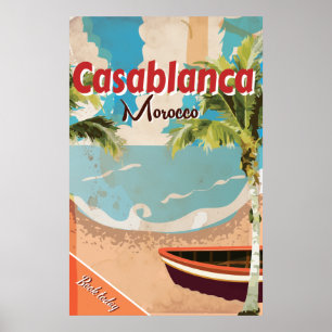 Casablanca Vintage Travel poster