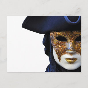 Casanova Venice Carnaval Theater Mask Briefkaart