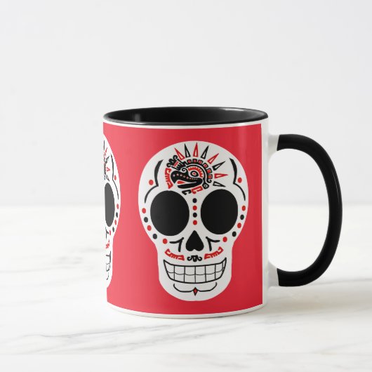 CasaQ Aztec Eagle Calavera Coffee Mok (Rechts)