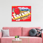 Cascade Apple Label (rood) - Cashmere, WA Canvas Afdruk (Insitu (Woonkamer))