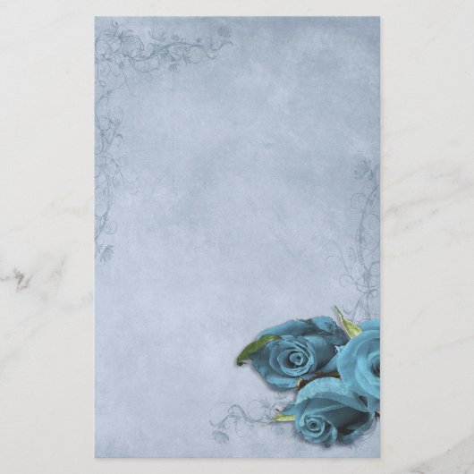  Cascade Blue Wedding Briefpapier (Voorkant)