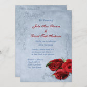  Cascade Blue Wedding Kaart (Voorkant / Achterkant)