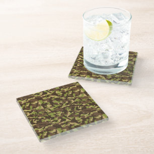 Cascade Camouflage Glazen Onderzetter
