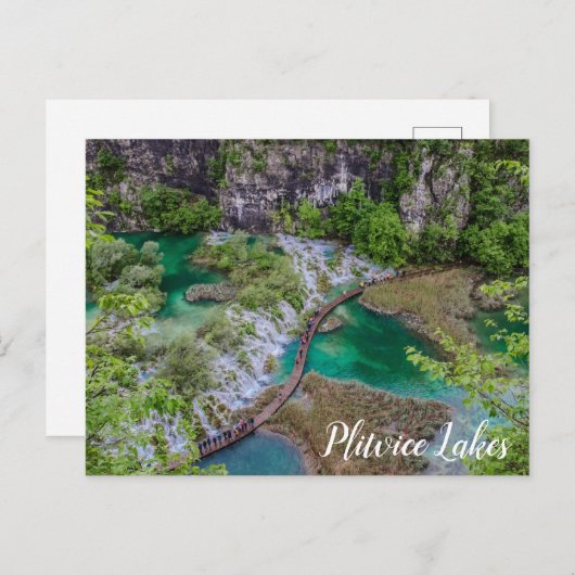 Cascade cascade du parc des lacs Plitvice Carte po (Devant / Derrière)